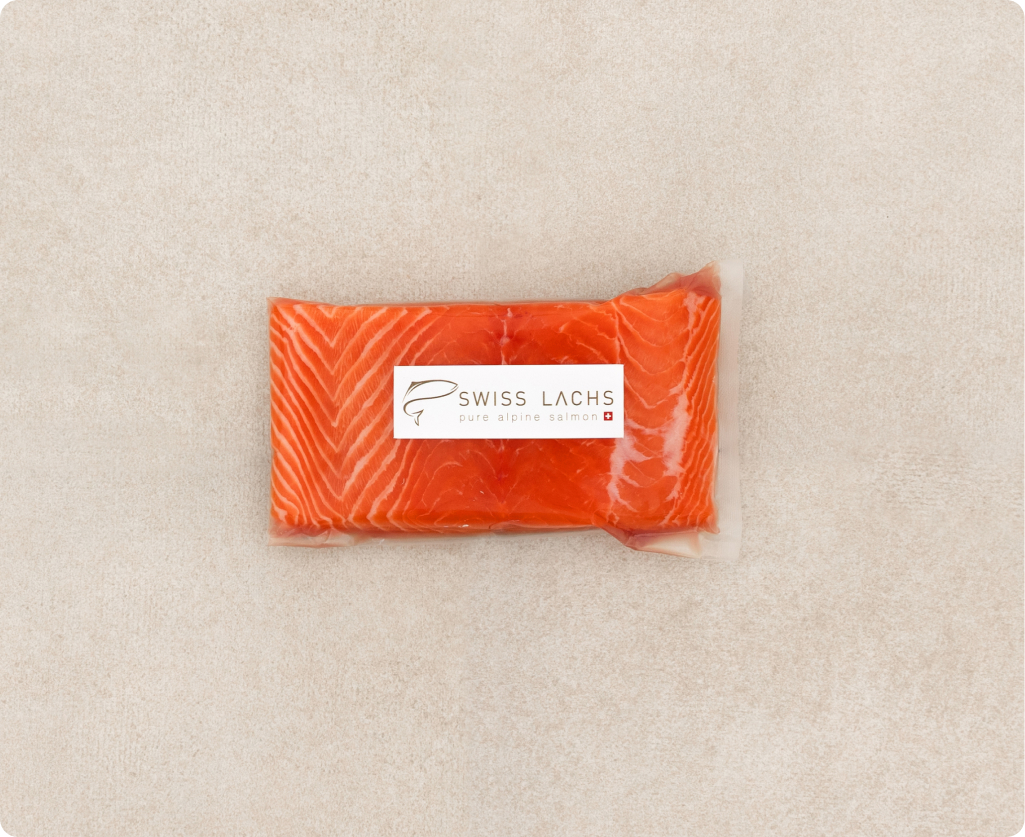 Fresh salmon filet without skin, Sashimi