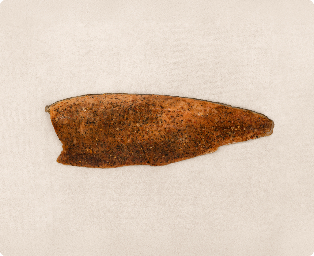 Hot-smoked salmon side with Cajun